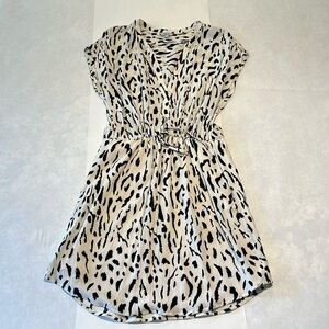 Rails drawstring waist mini dress, animal print. Size small